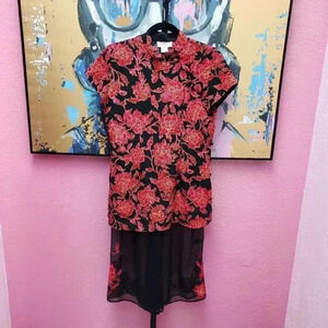 Victoria's Secret Asian Inspired Intimate Top and Sheer Pant Set